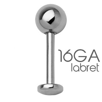 16GA Grade 316L Surgical Steel Labret